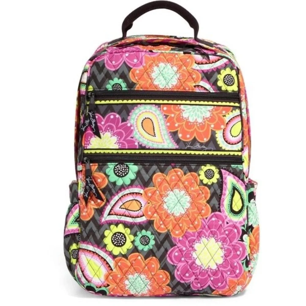 VERA BRADLEY Pink Ziggy‎ Zinnia Campus Backpack
